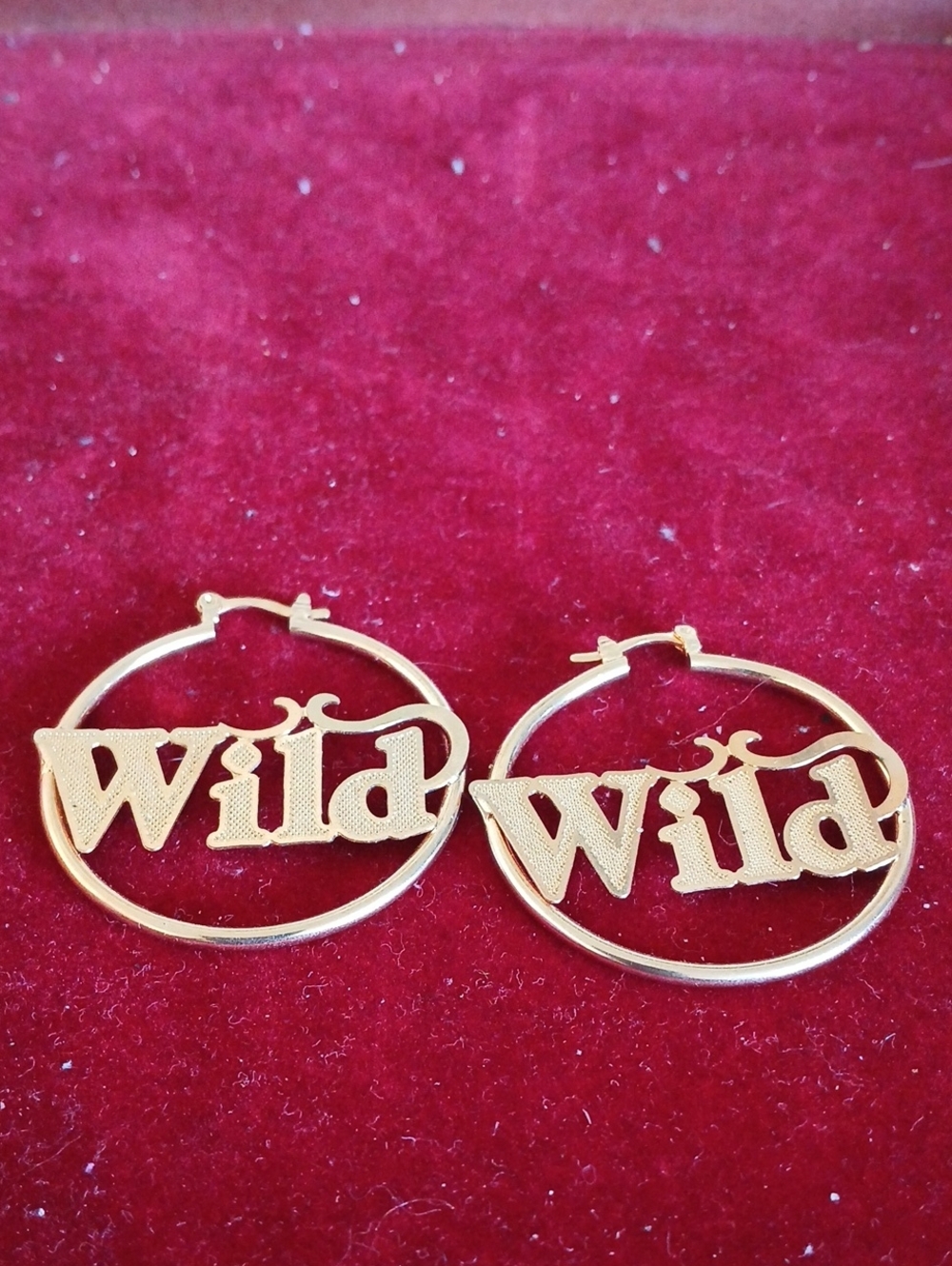 Gold "Wild" Hoop Earrings - Bold Statement